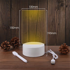 LED Acrylic Message Board Night Light — USB Glow Lamp with Erasable Writing